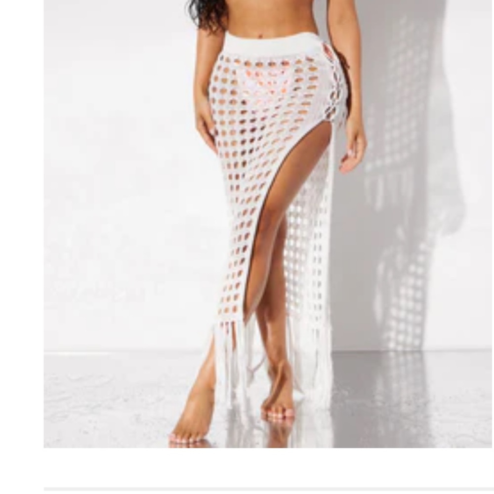 White swim cover up